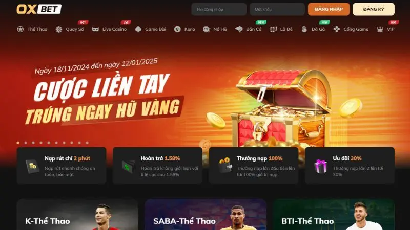 Oxbet: Điểm đến giải trí uy tín và đẳng cấp